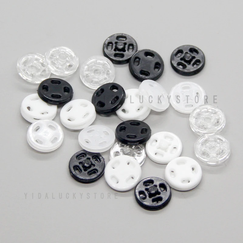 7/10/13/15/18/21mm Invisible Small Plastic Snap Buttons Fasteners Press Button Stud For Clothes Mini Accessories Wholesale