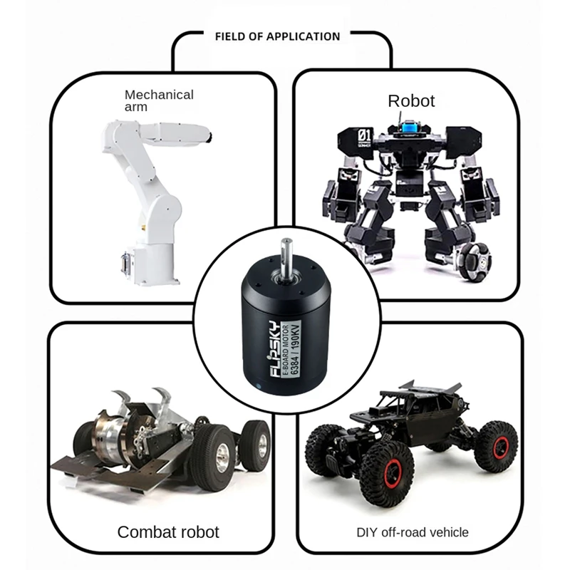 Flipsky BLDC Belt Motor 6384 190KV 4000W For Electric Skateboard Blushless DC Motor And Electric Bike