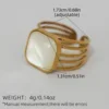 89897-13c780.jpg Bagues d'ouverture réglables plaquées or 18 carats en acier inoxydable pour femmes, cadeau de fête de fiançailles, bijoux de tempérament 2025