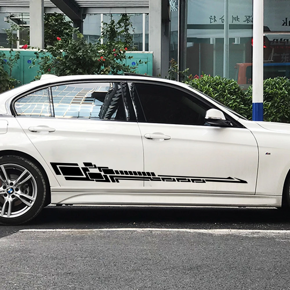 

large Side Stripes Car Sticker Tuning Sticker Decor Side Sticker Future Cyber Auto Vehicle Decal Vinyl