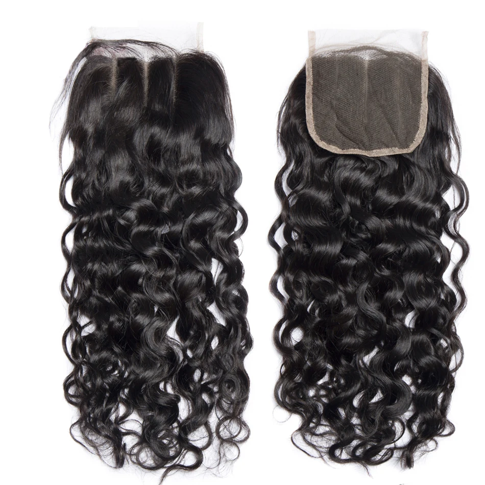 13x4 Water Wave Frontal Human Hair Brazilian Lace Frontal Closure Curly Deep Lace Closure Human Hair Virgin human hair closure human hair lace product human hair frontal