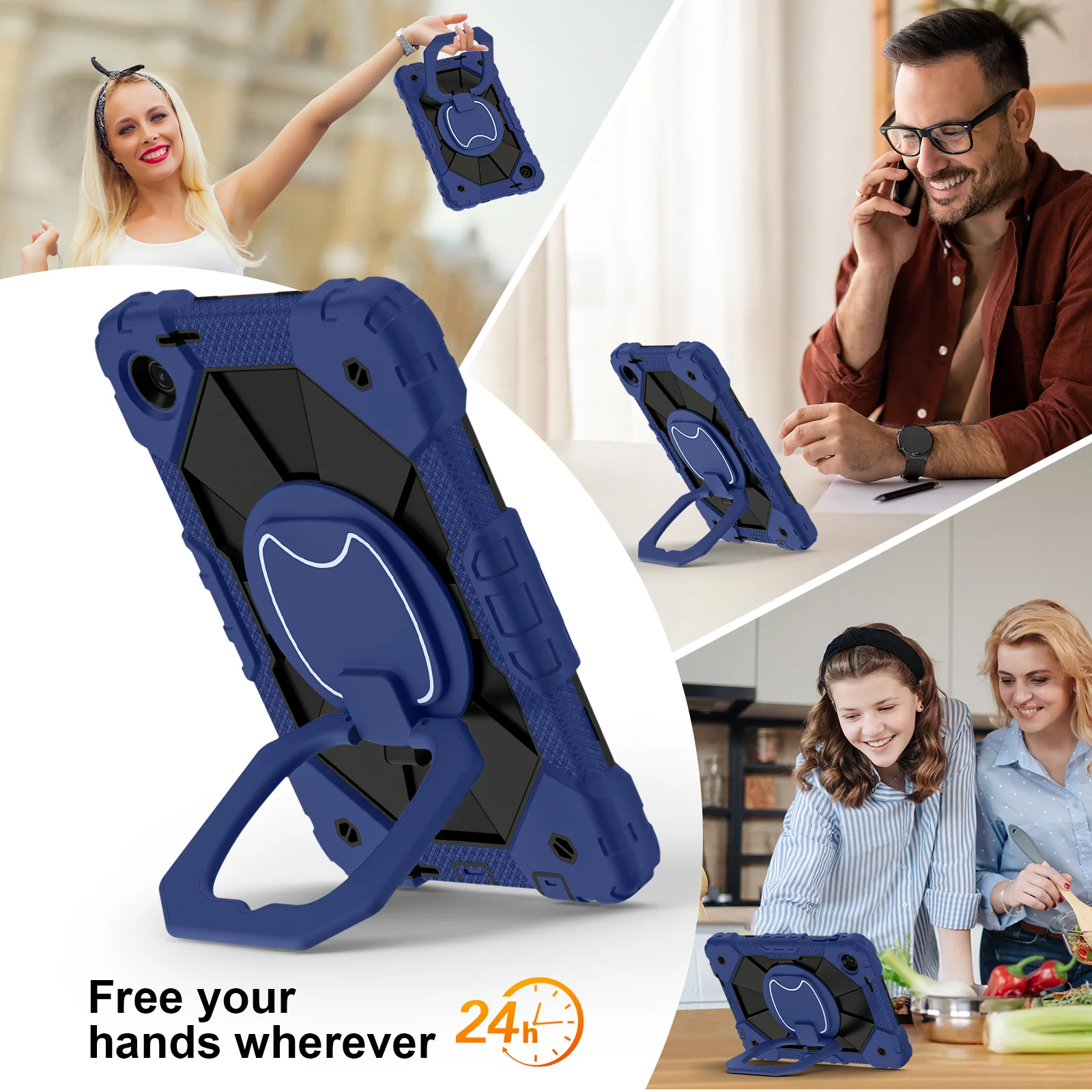 Kids Shockproof Armor Tablet Case with Wristband Cover - 10.1 Inch