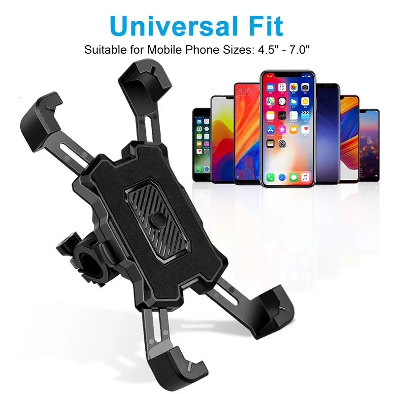 360 Degrees Bicycle Motorcycle Rack Phone Holder for Outdoor Cycling and Commuting bike phone holder Shockproof Bracket GPS Clip