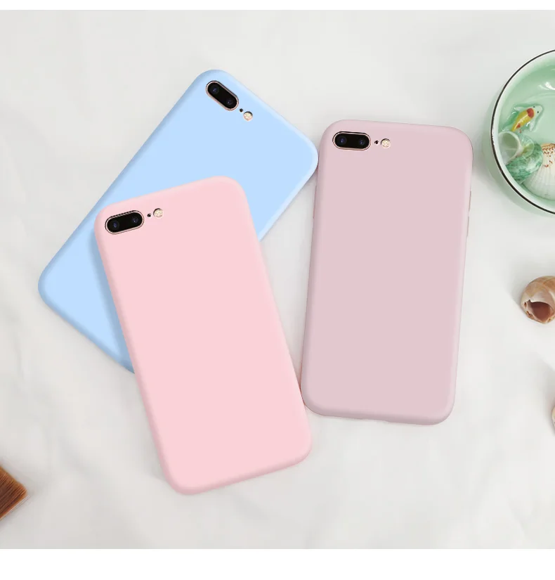 Für iphone 8 Plus Fundas Original Fall Für iphone 8 iphone 8 Plus Stoßfest TPU Flüssigkeit Silikon Schutzhülle Telefon Zurück Abdeckung fall – Detail 3