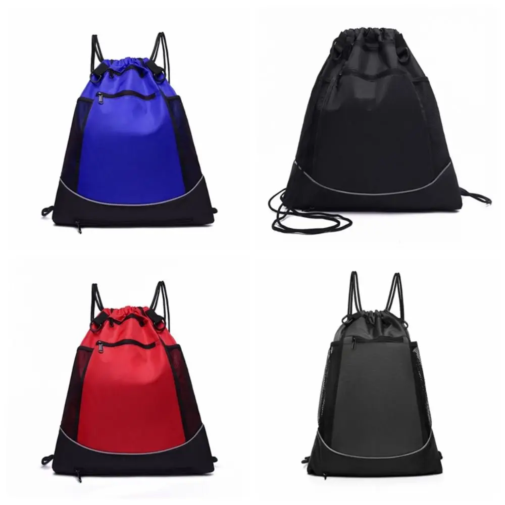 Portable Outdoor Sports Basketball Football Volleyball Storage Backpack Bag Drawstring Backpack Bag Sport Ball Mesh Pouch