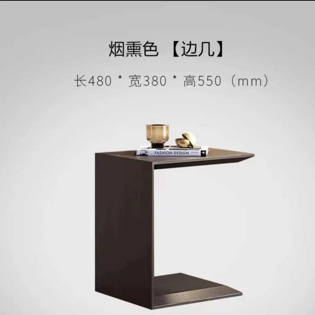 طاولة قهوة جانبية سوداء فاخرة بتصميم إيطالي بسيط م...