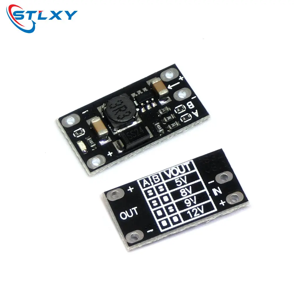 미니 DC-DC 부스트 스텝 업 컨버터 3V 3.2V 3.3V 3.7V 5V 9V  12V 전압 레귤레이터 PCB 보드 모듈은 5V/8V/9V 설정 가능