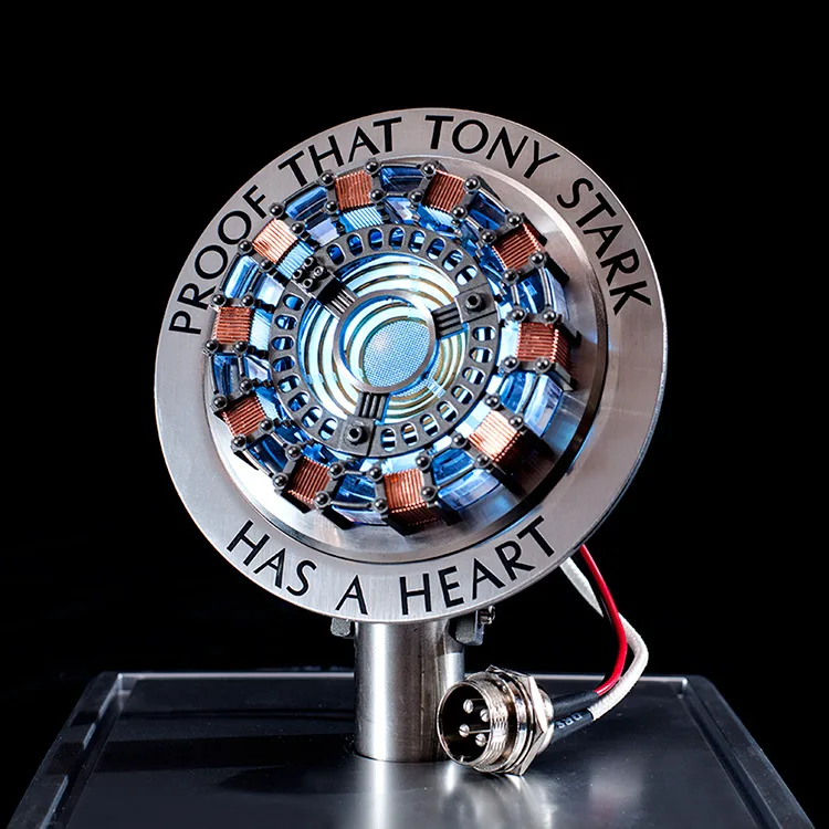 thumbnail image 1 of Figura de Avengers Iron Man Mk1 Arc Reactor Tony Stark Heart Of Mark, modelo de luz LED, superhéroe 1:1, juguetes de cosplay, lámpara de pecho, regalo para niños, 1 of 5