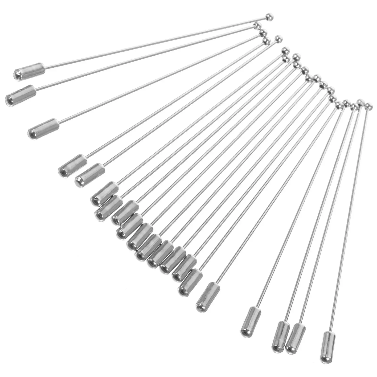 20Pcs 90Mm 금속 스틱 핀 DIY 쥬얼리 제작을위한 브로치 액세서리 코사지 부토니에 헤드 핀 의상 공예 용품