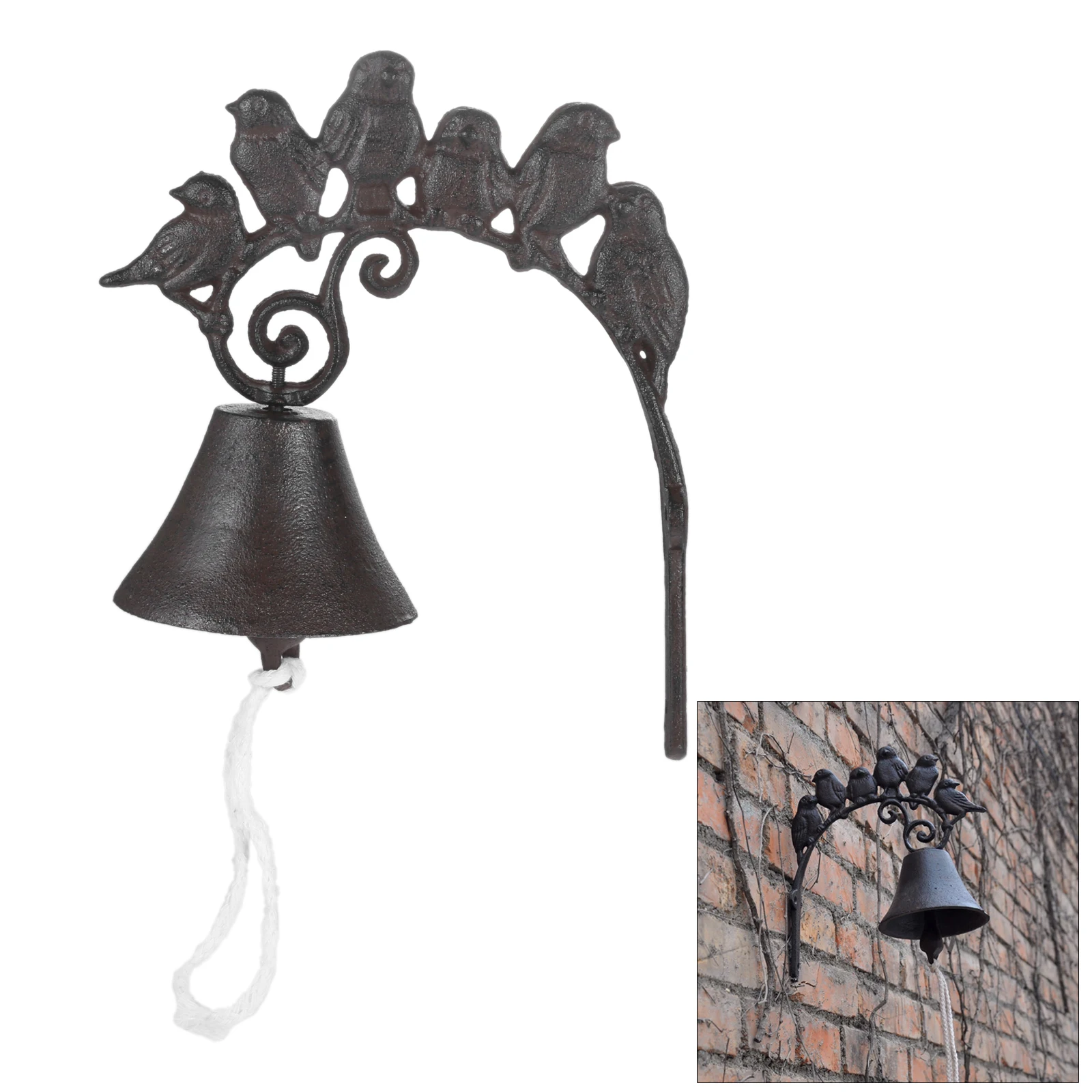

DRELD Vintage Doorbell Garden Cast Iron For Door Rustic Welcome Sign Decorative Welcome Wall Plaquer Garden Craft Decoration