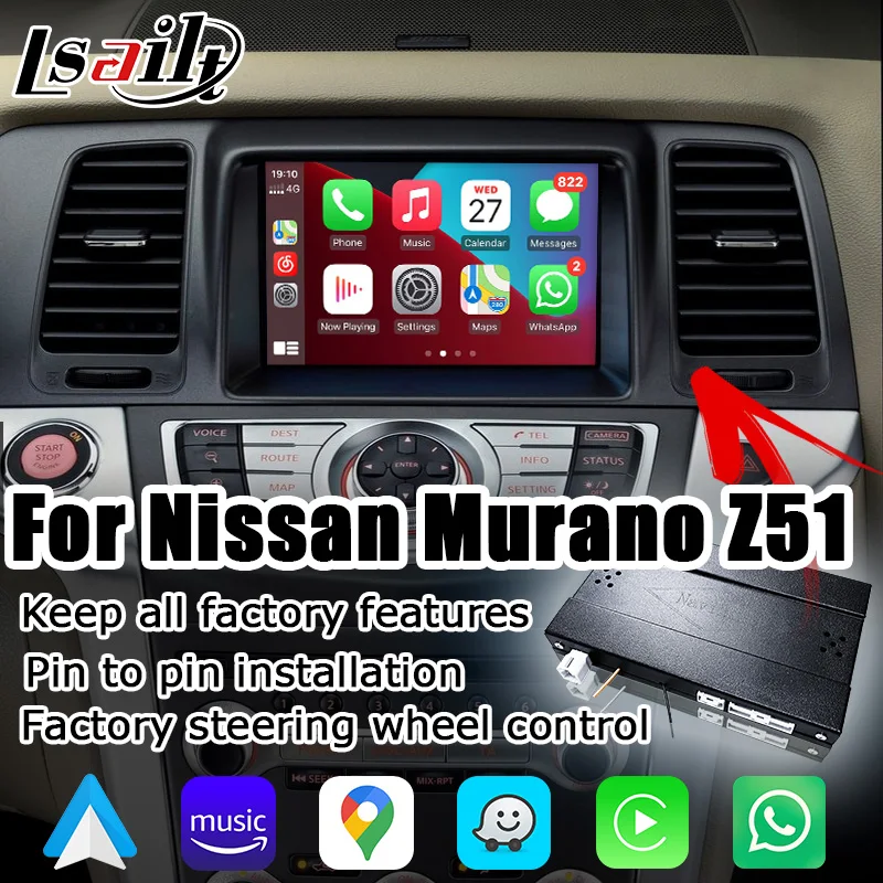 

Wireless CP AA Interface Box for Nissan Murano Z51 2010-2014 with Patrol Pathfinder IT08 08IT Lsailt