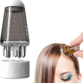 6ml Scalp Applicator Mini Head Massager Roller Ball Brush Hair Growth Essential Oil Medicine Liquid Applicator Massage Comb