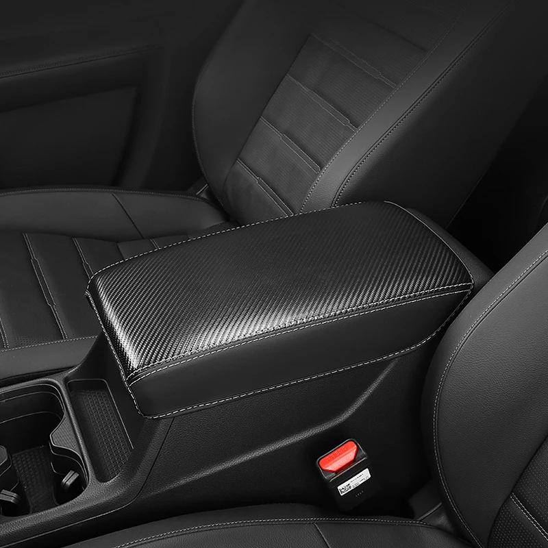 DEYTOP Copertura Bracciolo In Pelle PU Per Honda CR-V 2023 - Antigraffio, Cuciture Rosse, Facile Installazione