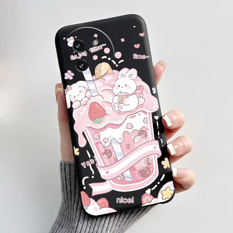 Stylish Black Love Shockproof Silicone Phone Case