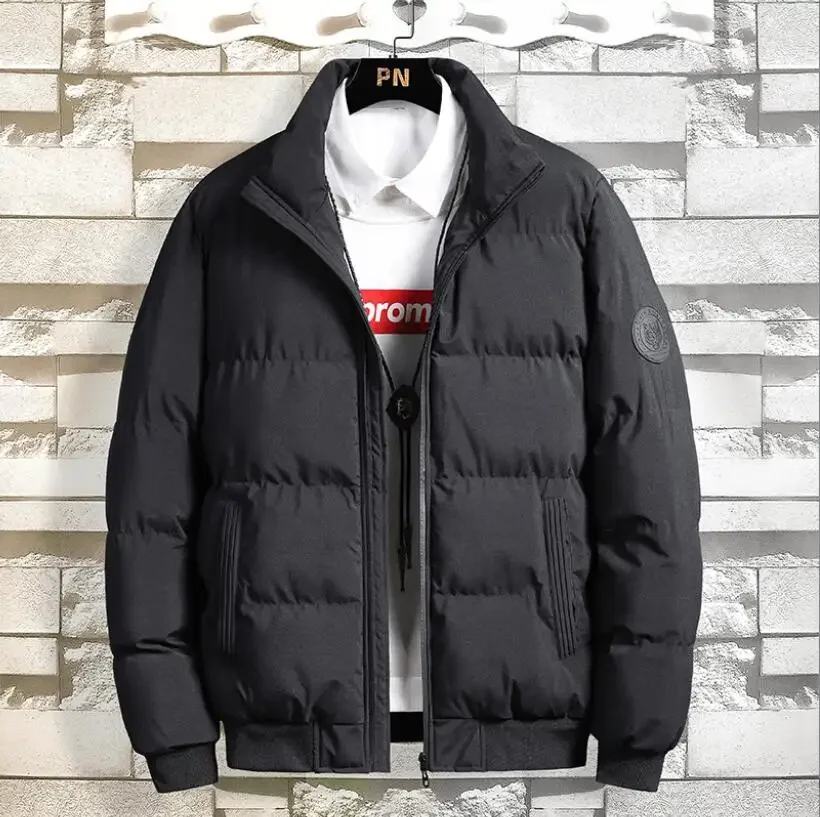 

2023 Autumn and Winter New Classic Fashion Solid Color Down Jacket Men's Casual Loose Thick Warm High Quality Plus-Size Coat