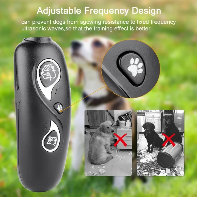 Dog Repeller Repellents Dogs Ultrasonic Bark Deterrents Training Equipment Anti Barking Stop Bark Deterrents Flashlight Led