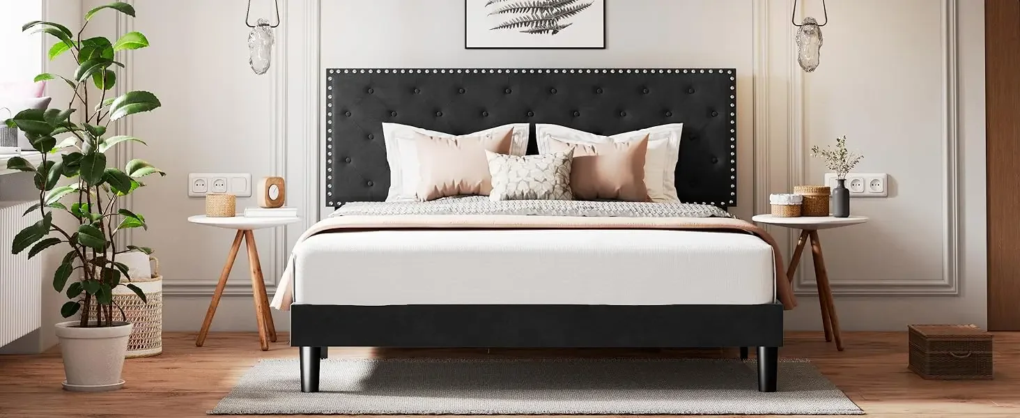black bed