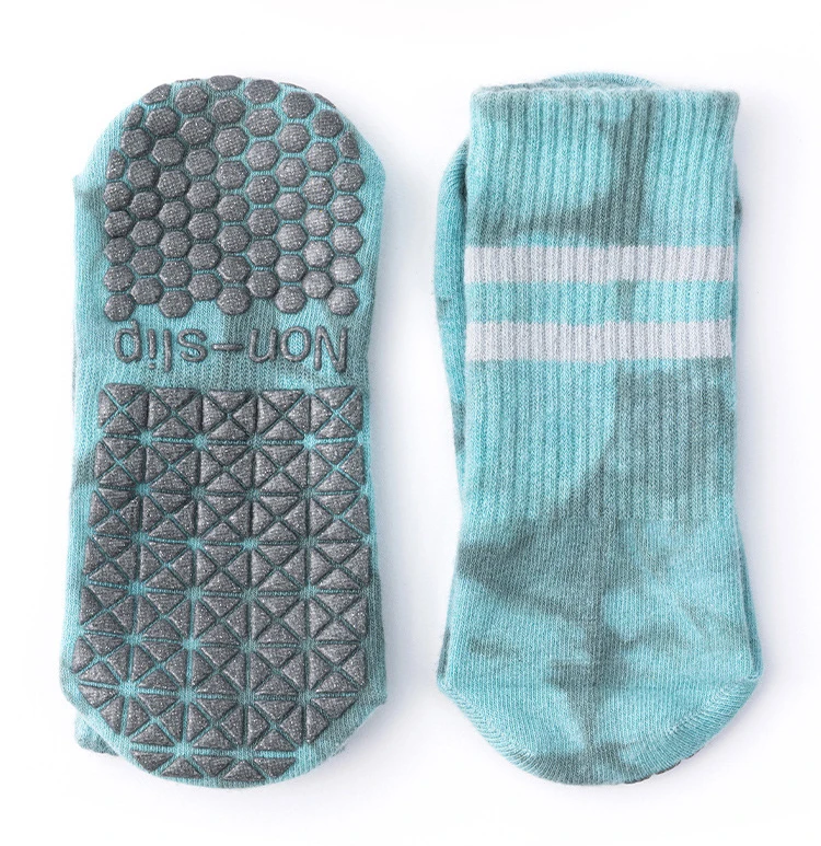Yoga Socks Autumn Winter Women Tie-dye Gradient Stripe Pile Cotton Silicone Non-slip High Quality Pilates Grip Crew Socks 45 Sa0addc7d46634239969908f41d6fd4614