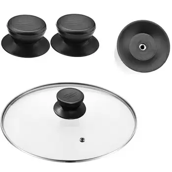 2pcs Lid Knobs Bakelite Pan Lid Holding Handle Universal Pot Lid Top Replacement Knob for Kitchen Bakeware Slow Cookers Skillets