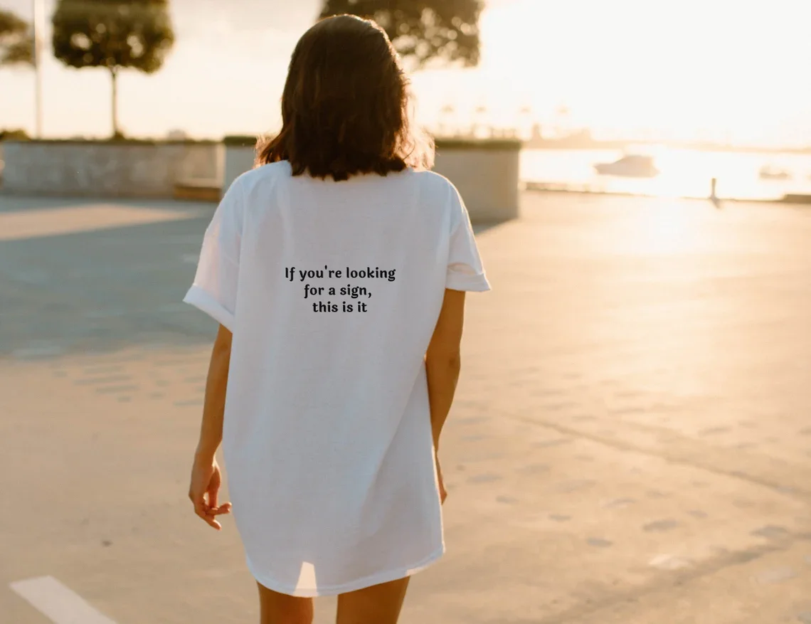 

Футболка Sugarbaby с надписью If you Look of a sign, забавная хлопковая Футболка с графическим рисунком, модные женские футболки с коротким рукавом