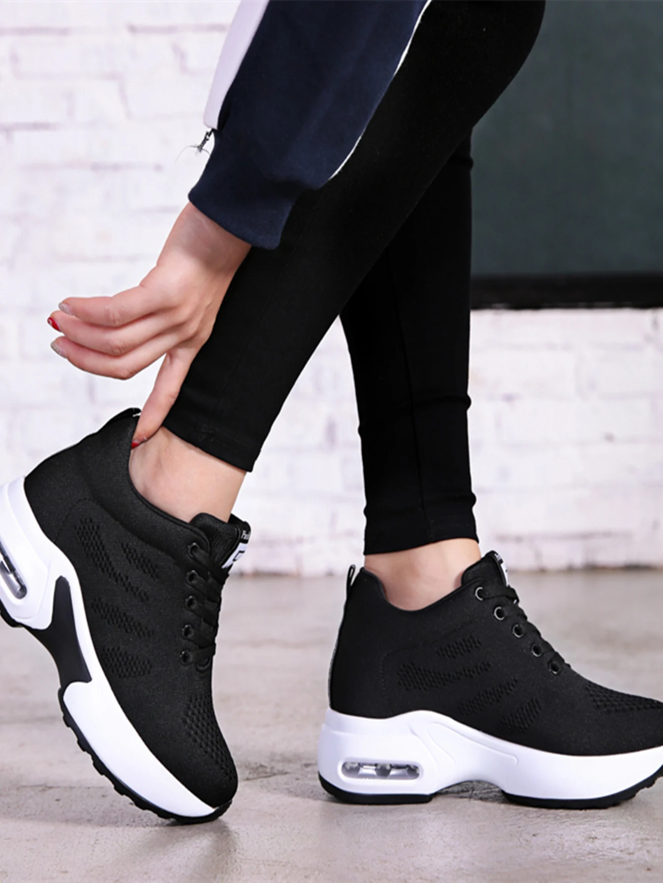 여성용 워킹 스니커즈, 경량 테니스 신발, 조임 조절 가능, 체육관 여행 운동화 