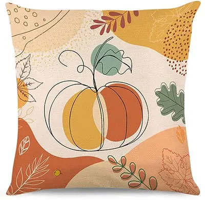 

Bohemian Autumn Pumpkin Decoration Throw Pillowcase Abstract Farmhouse Decoration Outdoor Autumn Home Sofa Pillowcase