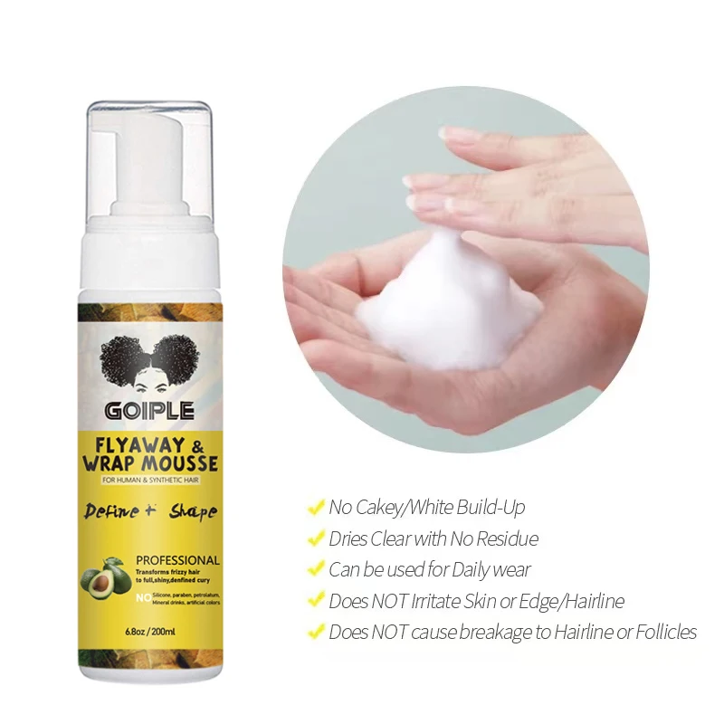 Curly Hair Mousse 100ML Small Size Natural Hair Styling Foam for Curls Wigs Locs Edges Organic Hair Mousse for Curly
