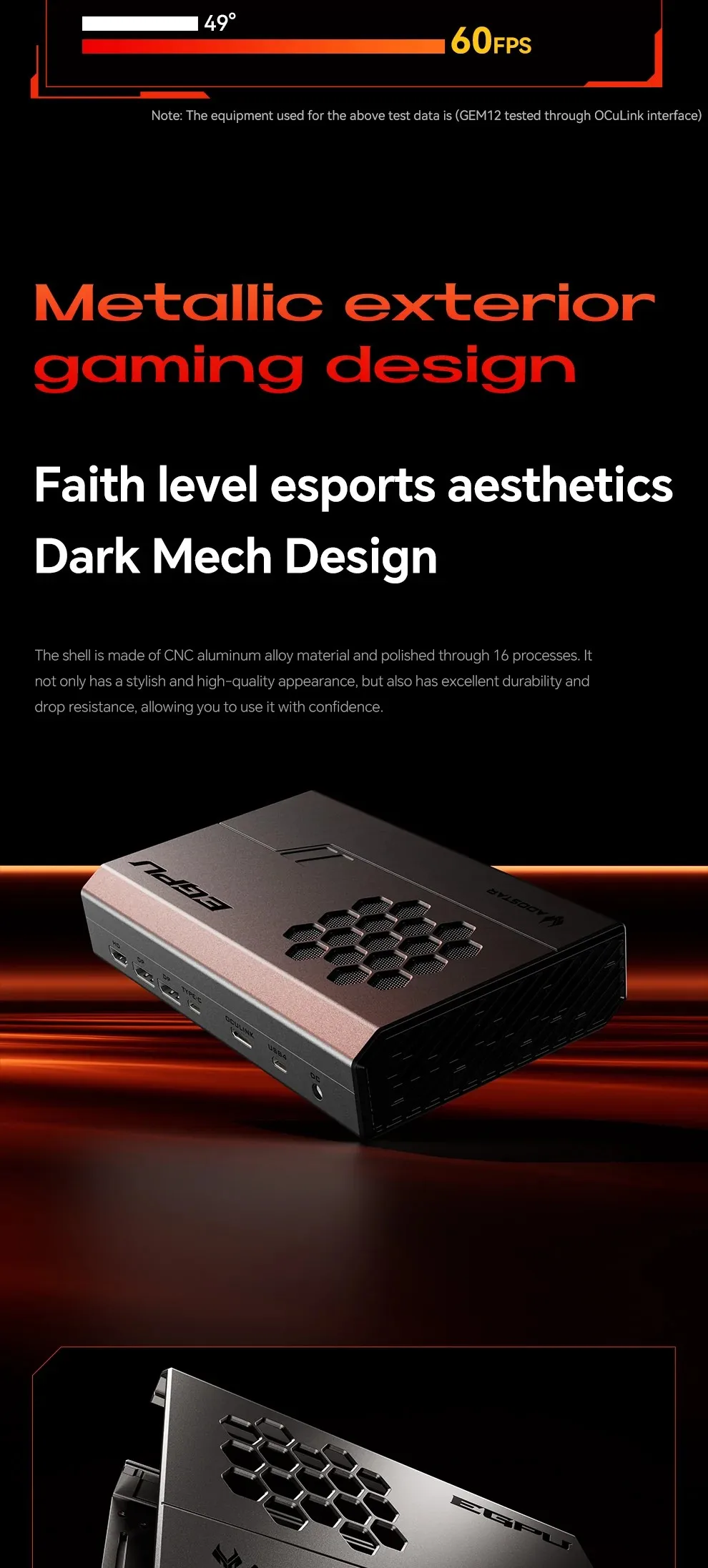 XG76XT Graphics Card AMD Radeon RX 7600XT External GPU Docking Station Oculink USB4 for Ultimate Performance eGPU Dock 3