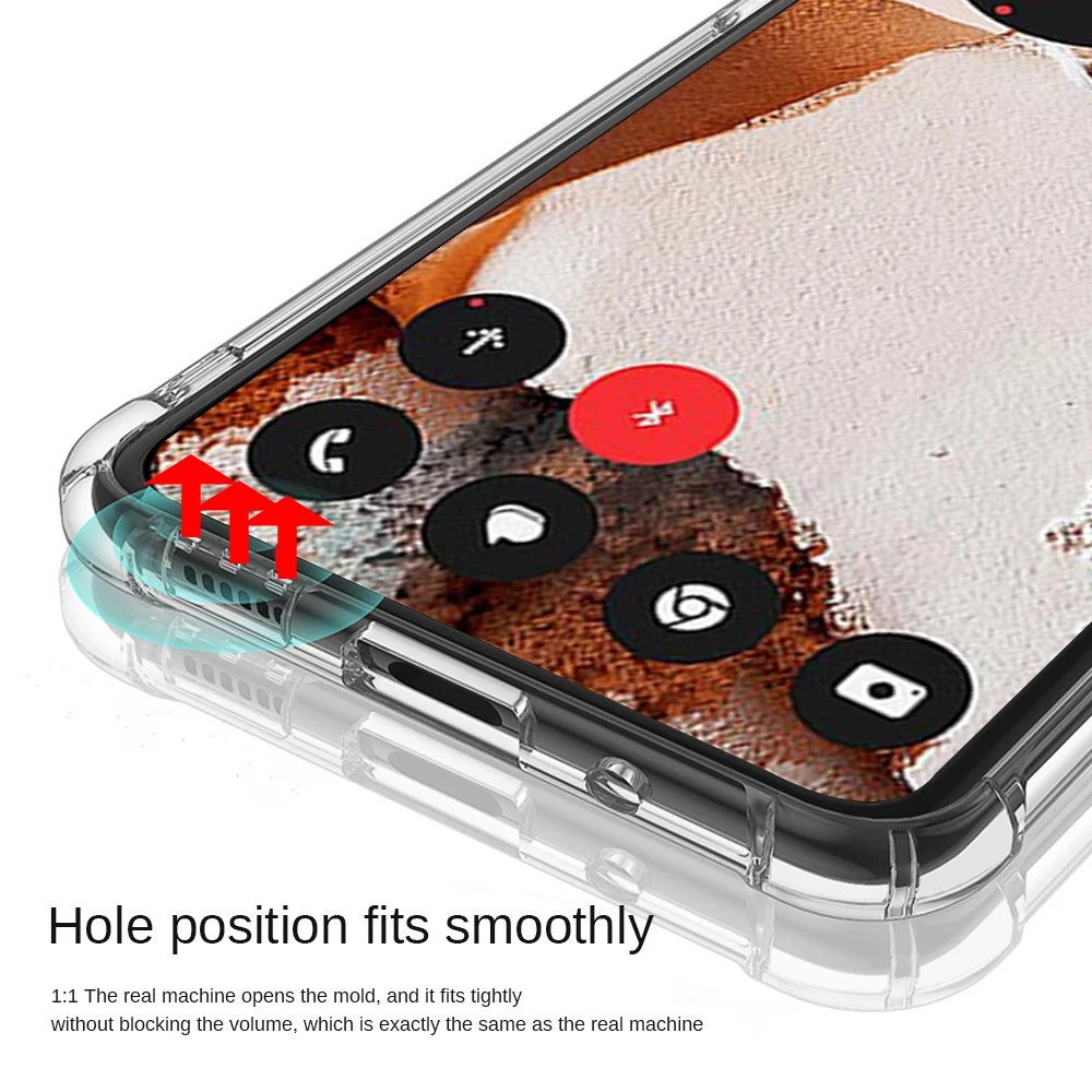 Shockproof Transparent Silicon Armor Case - Clear Protective Phone Cover