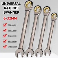 1Pc Universal Torx Wrench Adjustable Torque 6-32mm Ratchet Spanner for Bicycle Motorcycle Car Repair Tools Mechanical Tool 1