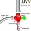 JJYY Multifunction 3 Way Shower Head Diverter Valve G1/2 Three Function Switch Adapter Connector 5