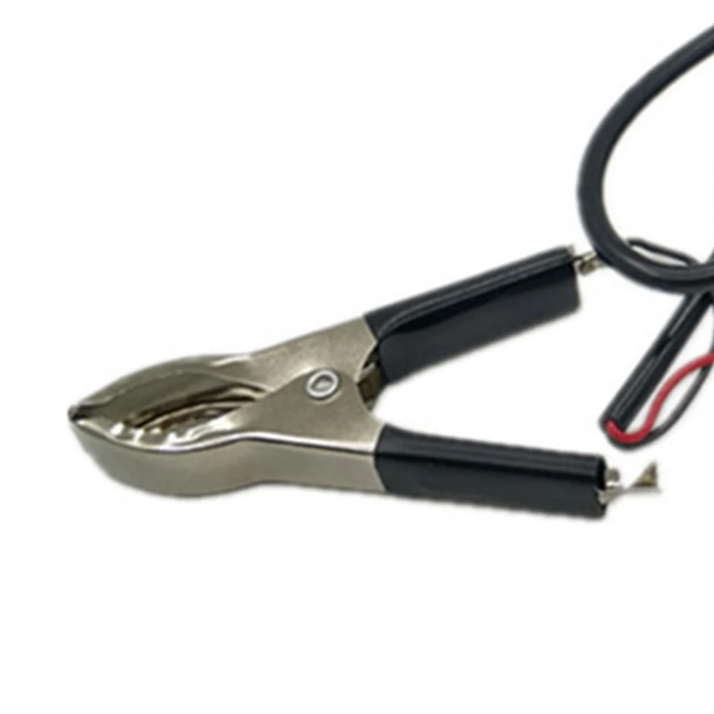 1.5m Battery Clip Crocodile Clamps Copper Plated 12V/24V DC 5.5mm Male To Dual Alligator Clip Cable for LED Light/DVD/Charger