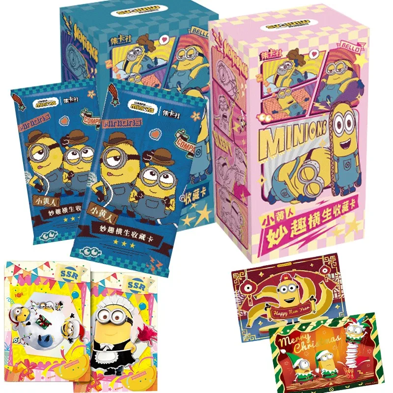 Anime Minions Card Genuine Legated Minions Big Eyes Movie Fun And Witty Series Rare Collection Card Giocattolo Per Bambini Regalo Hobby