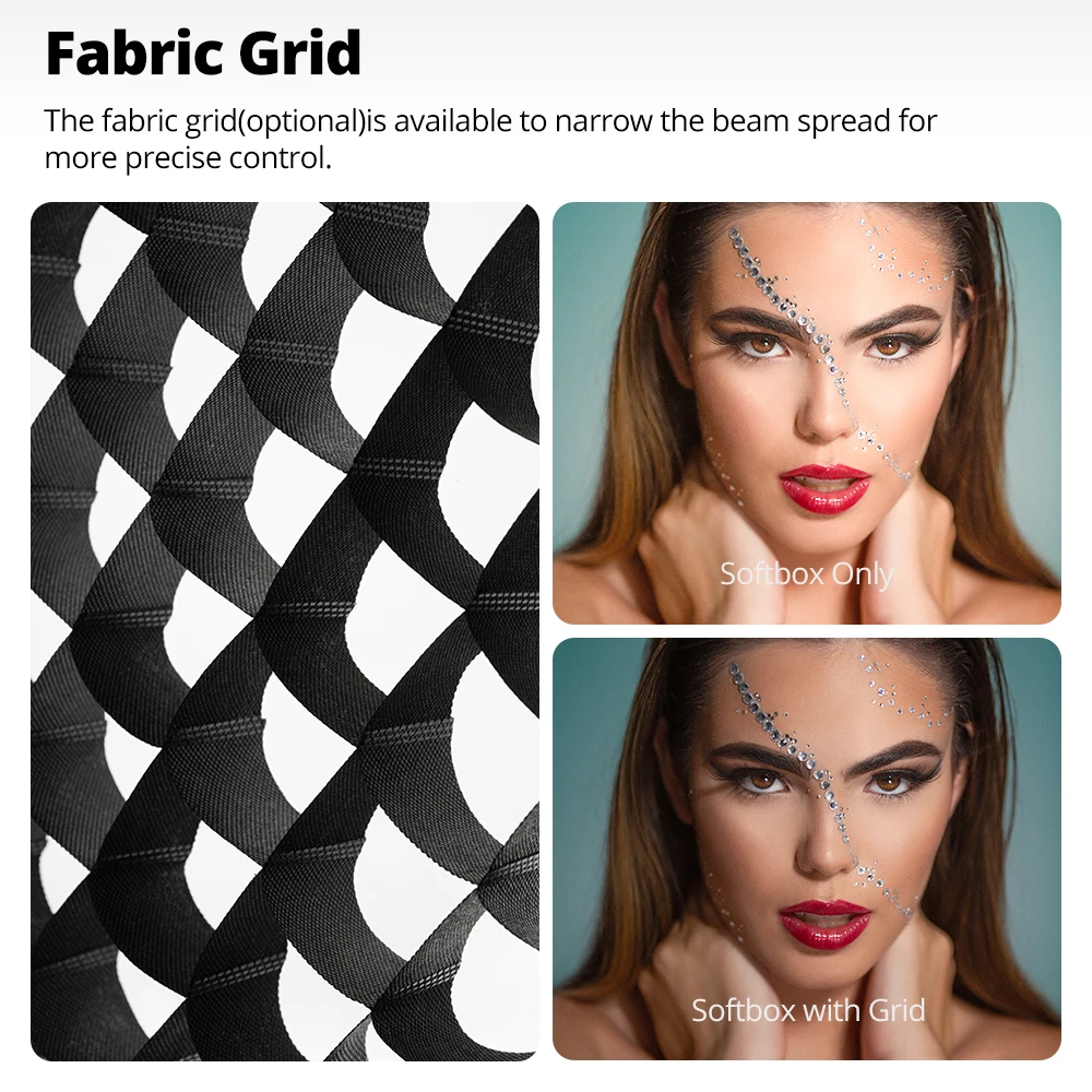 AMBITFUL PS30/PS50 SE 30cm 55cm 미니 퀵 릴리즈 보웬스 마운트 옥타곤 소프트박스 + 허니컴 그리드 야외용 소프트박스 (LED 플래시용)