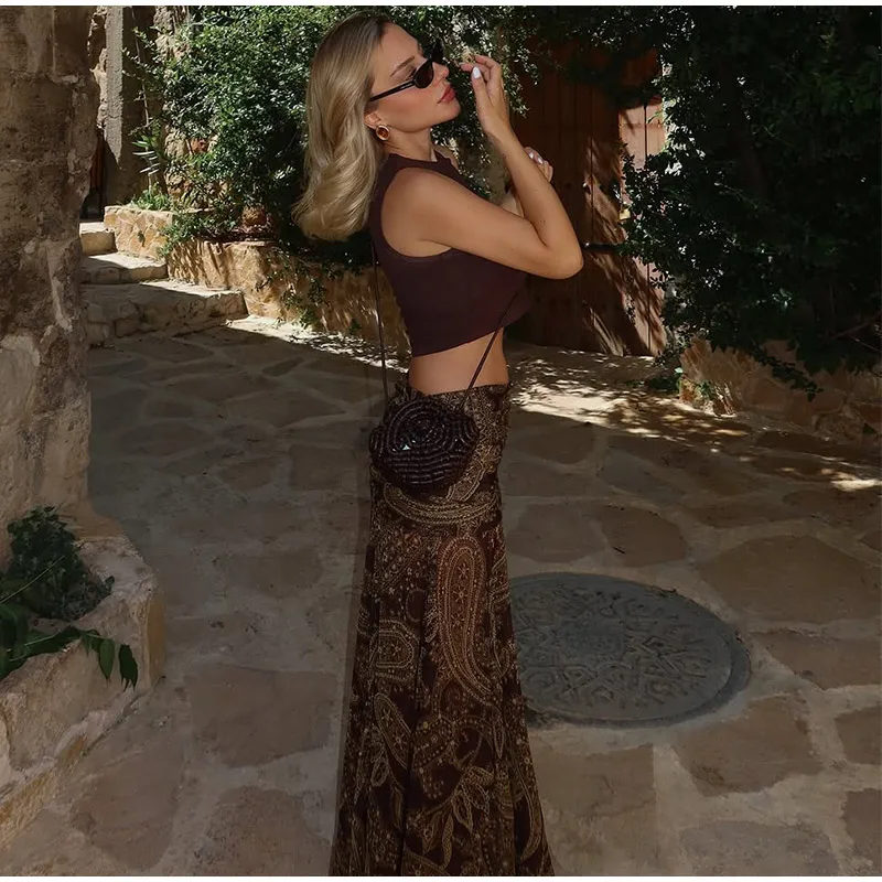 Y2K Chic Print Asymmetric Maxi Skirts Women Fashion High Waist Pleated A-line Skirt 2025 Summer Autumn Beach Party Streetwear Sa0ae5731528e4437acc35b36a0cd81ceZ