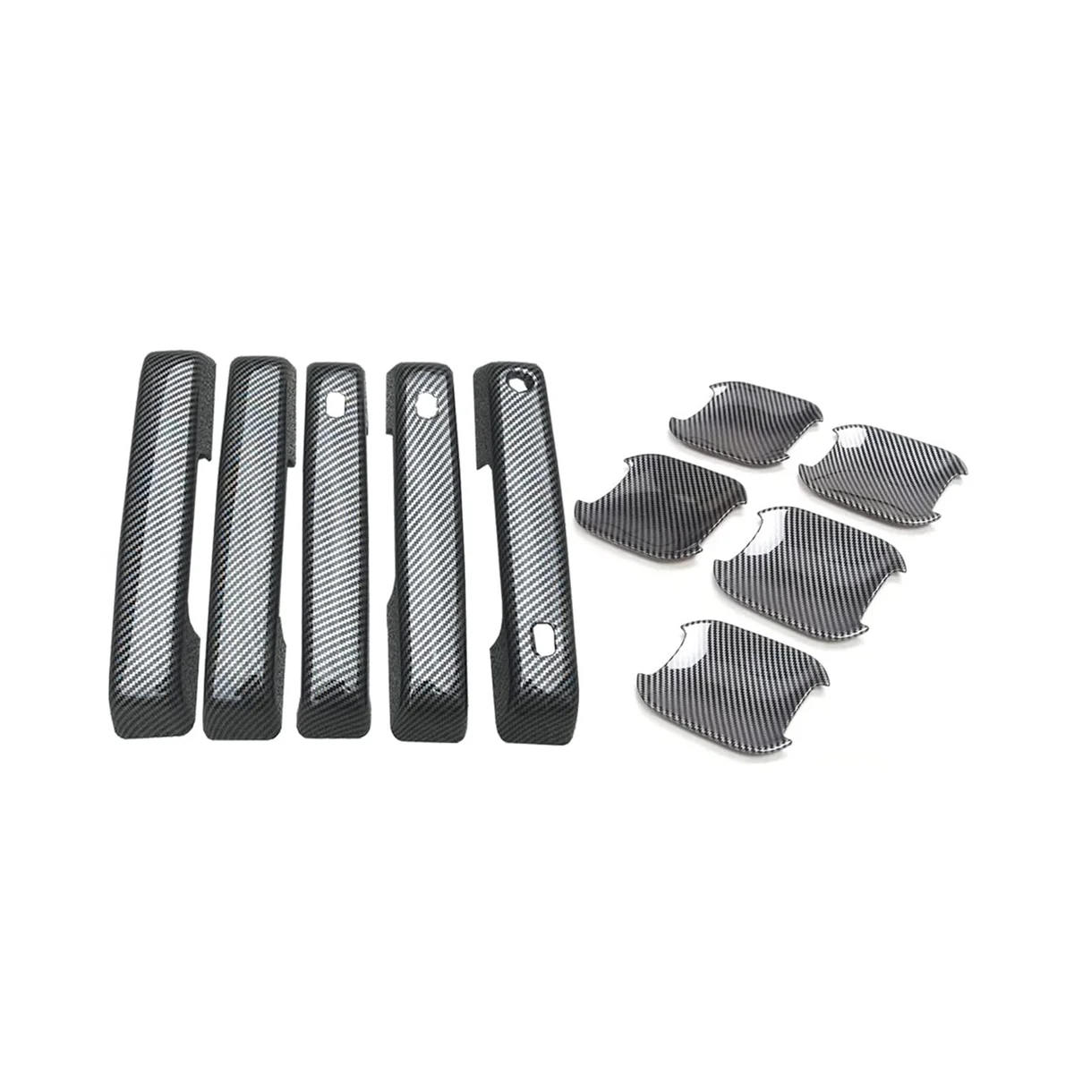 

Car Door Handle Cover Inserts+Door Bowl Cover Kit for Ford Bronco 2021 2022 2023 4 Door Accessories ,ABS Carbon Fibre