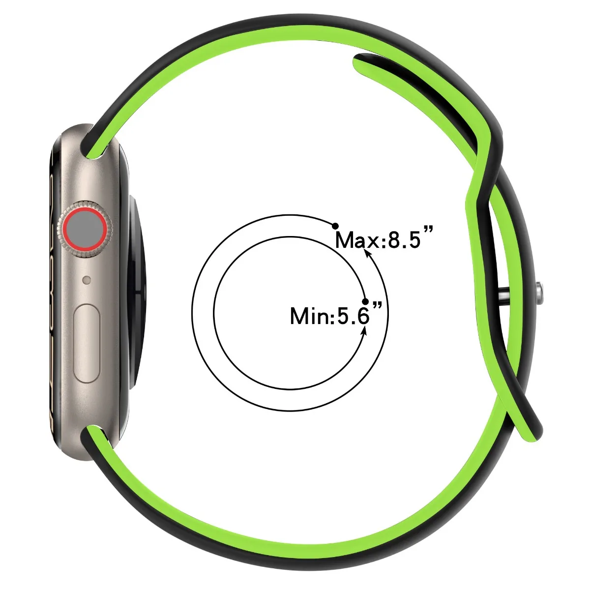 Cinturino per iWatch 42/44/45/49mm 38/40/41mm Cinturino sportivo in silicone alla moda per orologi serie Ultra2 Se 9/8/7/6/5/4/3_voghion.com
