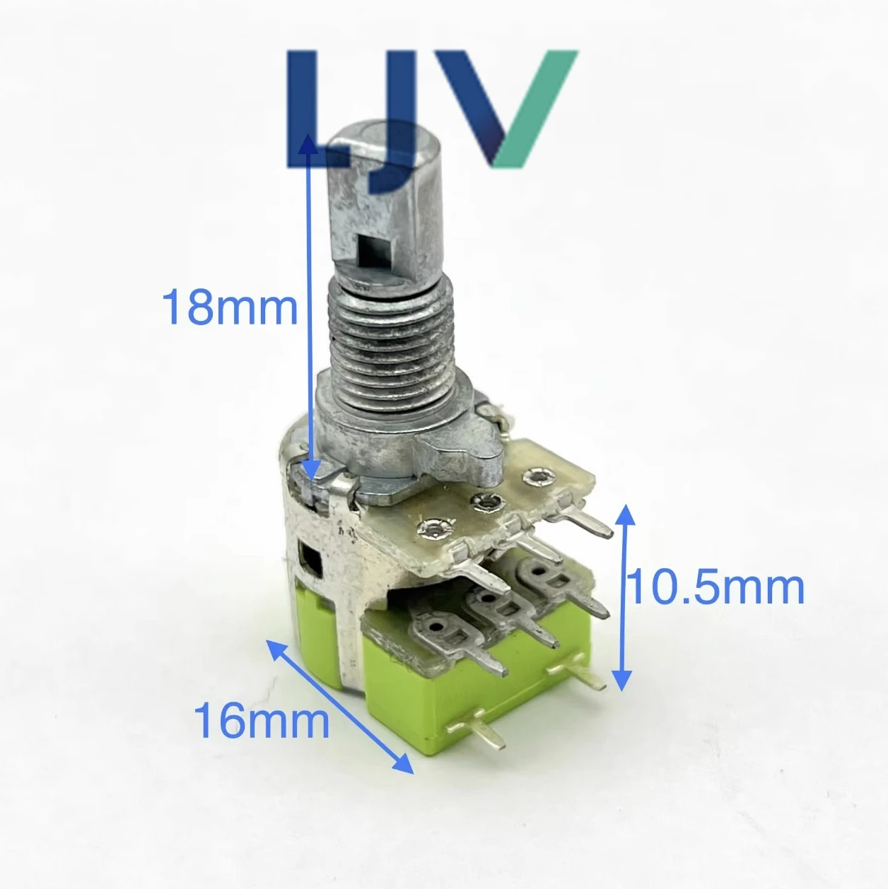 LJV RK12 Dual Gang Switch Rotary Potentiometer B50K Computer Audio Volume Fan Adjustment Switch 2 PCS