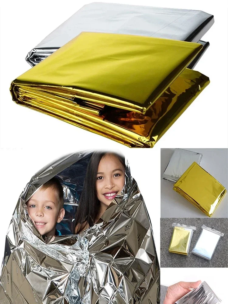 Ultra-Light Thermal Emergency Poncho Blanket - Water Resistant, Windproof, Reusable Camping Essential