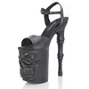 IDEAL MA 20cm Steel Pipe Dance High Heels Skull Sole Stage Model Walk Show Sandals Performance High Heels 6