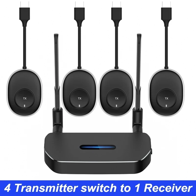 

5G 4K Wireless HD Video Transmitter Receiver Extender Display Kit Adapter Dongle for TV Stick Monitor Projector switch PC 50M