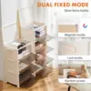 Stackable Plastic Storage Bins with Lid,Foldable Organizers and Storage with Magnetic Doors and Lockable Wheels 4