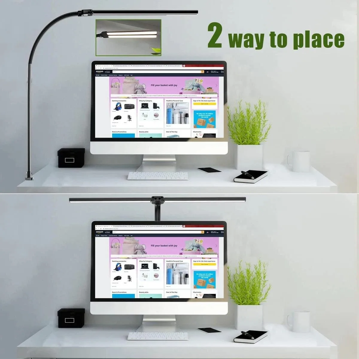 Double Single Head Led Clip Desk Lamp Dimmable Computer Table Lamps Monitor Light Architect Table Lamp for Office Reading Lights 3