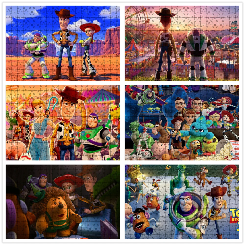 Toy Story Puzzles for Adults 1000 Pieces Paper Jigsaw Puzzles Educational Intellectual Decompressing Diy Puzzle Game Toys Gift