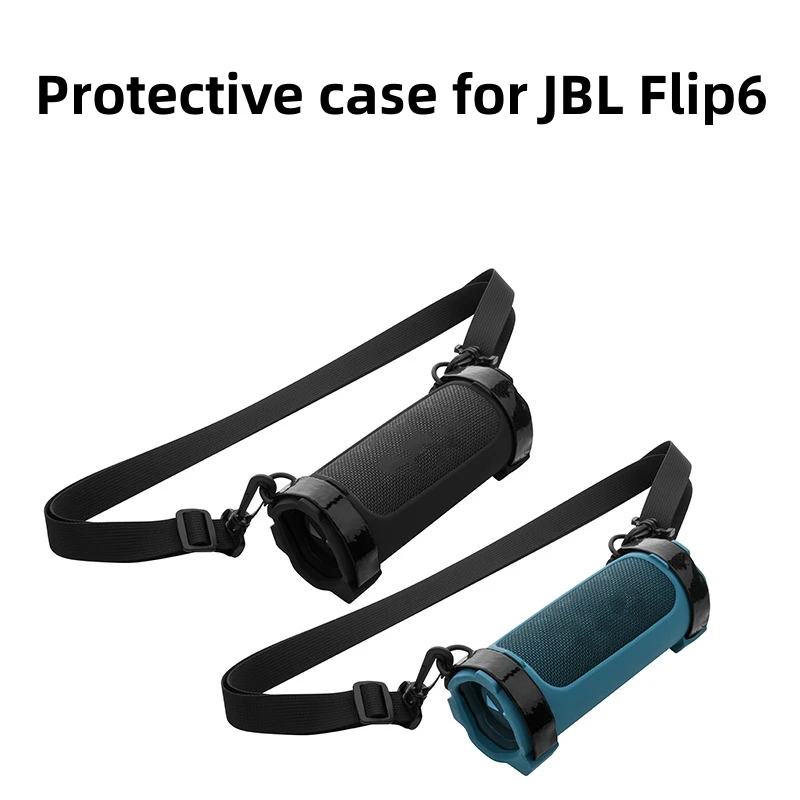 

For JBL Flip6 Speaker Silicone Protective Case Portable Single Shoulder Strap Protection Case