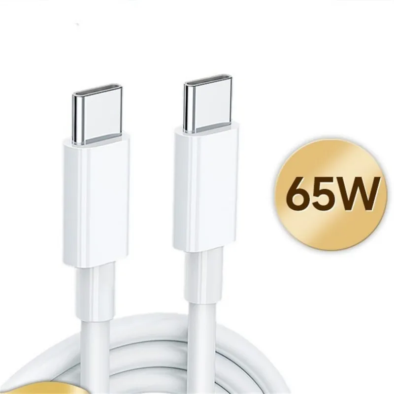 

50Pcs/lot 1M/2M 65W Super Fast Charging USB C PD Charger Cable For Huawei Xiaomi Samsung Mobile Phone PAD Type C To C Data Cord