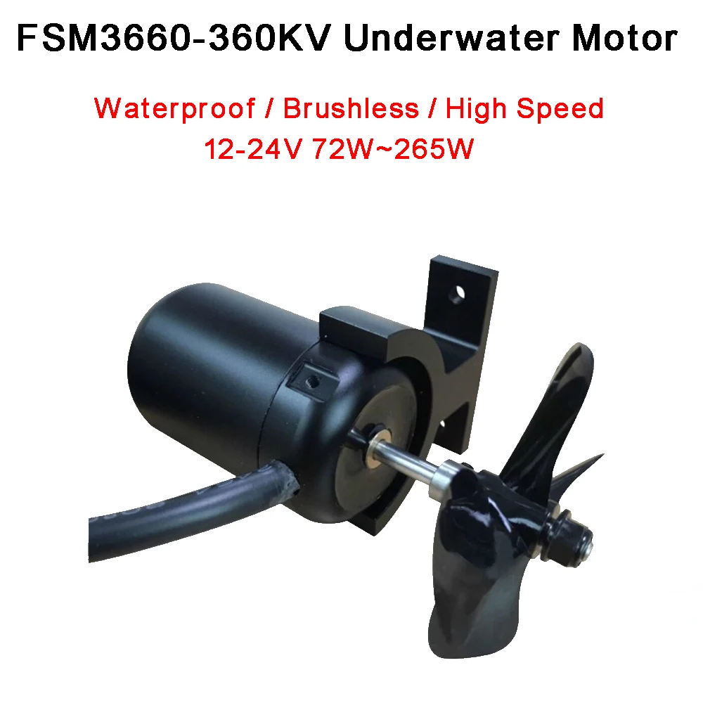 Impermeável Submarino Brushless Motor Rov Thruster Equipamento de Mergulho Hélice de Modelagem Subaquática Fsm3660360kv 12v24v