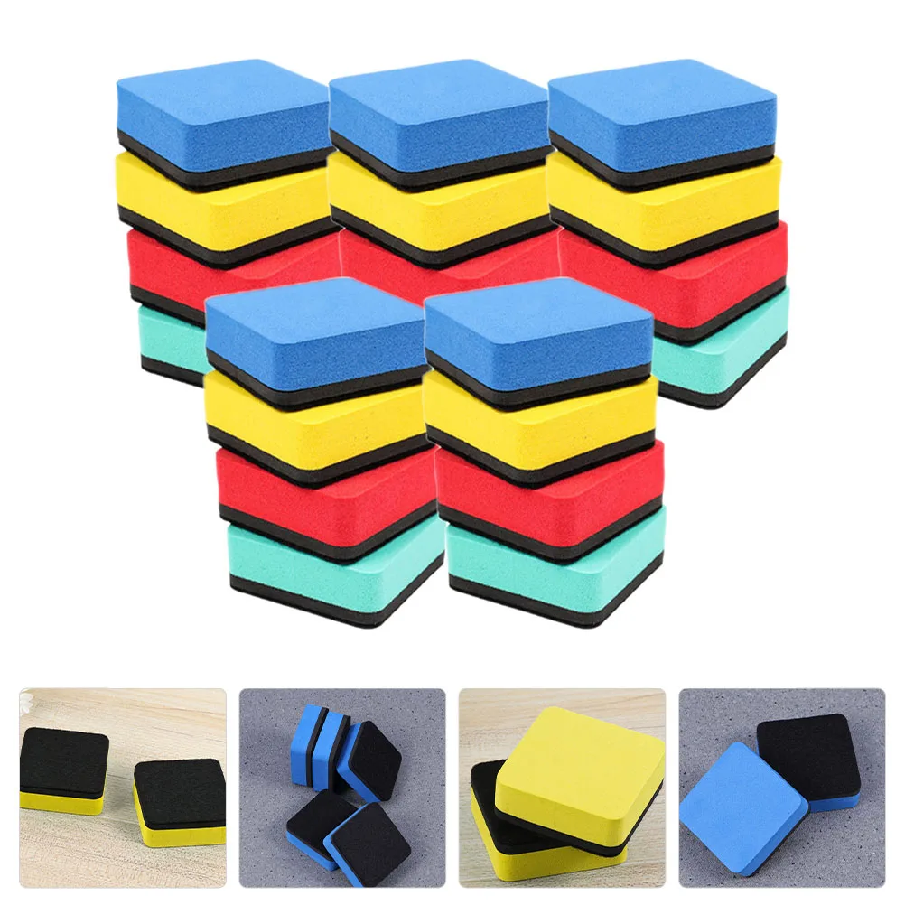 20Pcs Magnetic Whiteboard Eraser Plastic Marker Pen Whiteboard Cleaner Dry Eraser Blackboard Office