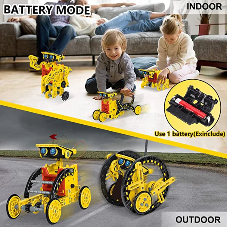 Solar Toy Robot Kits solar robot kit 12In1 Science Technology Novel Toy Diy Electric Building Free Solar Energy Educational Toys for Kids
