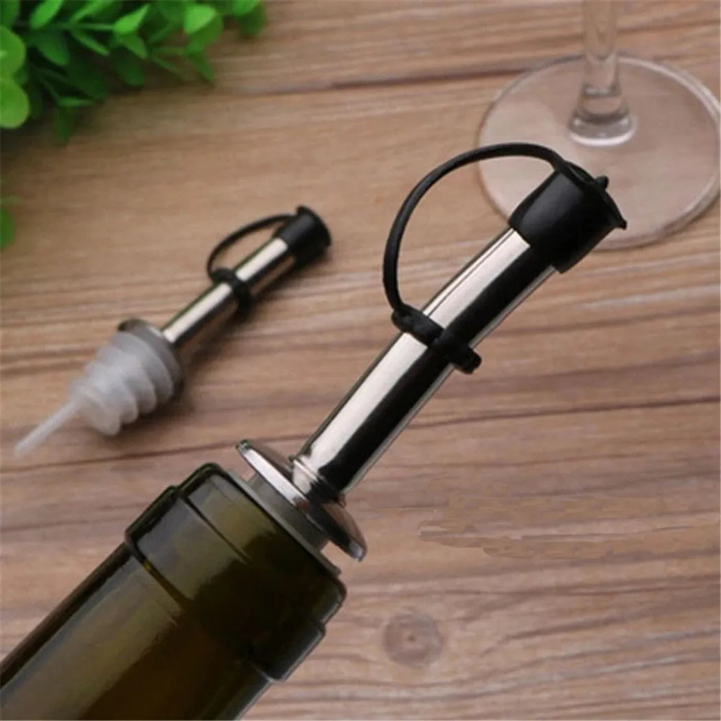 

C Wine Bottle Stopper Bottle Oil Stopper D Dispenser High Quality. Olive Pourer Spout Stainless Styles: A Wine